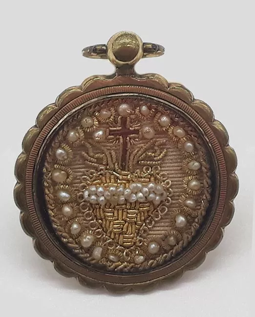 Relicario Lignum Crucis Sagrado Corazón