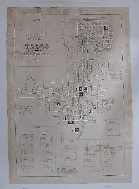 Plano topográfico de la ciudad de Talca
