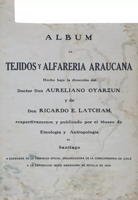 Álbum de tejidos y alfarería Araucana