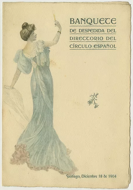 Menú banquete de despedida del Directorio del Círculo Español 