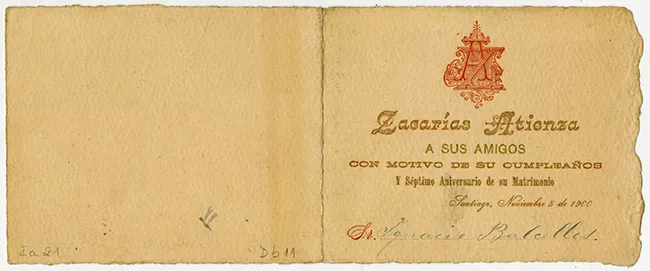 Menú Zacarías Atienza 