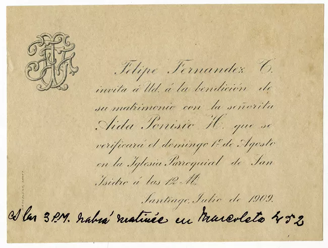 Bendición matrimonio Felipe Fernández y Aída Ponisio