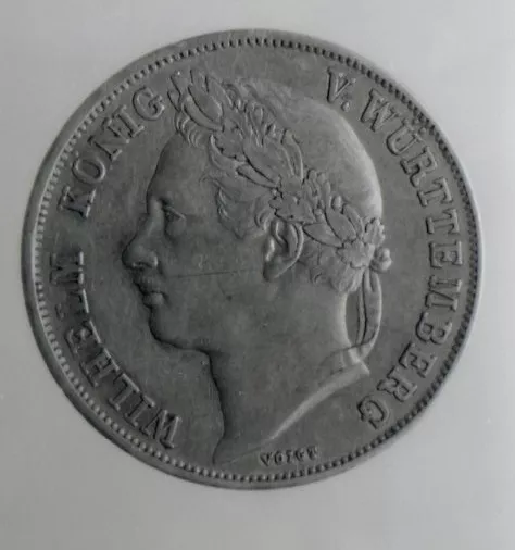 Moneda alemana de un gulden. Jubileo de plata