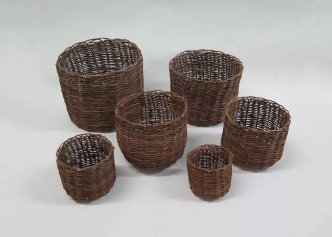 6 Piezas de Cestería en Ensamble