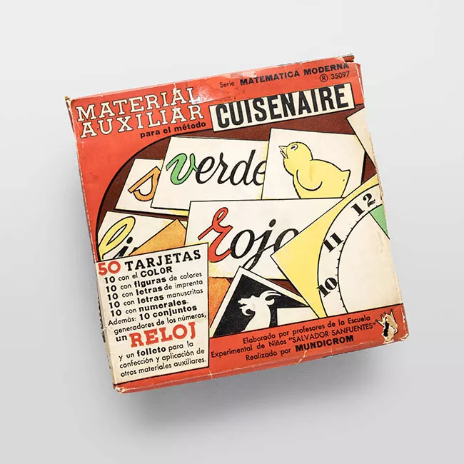 Material auxiliar para el método Cuisenaire