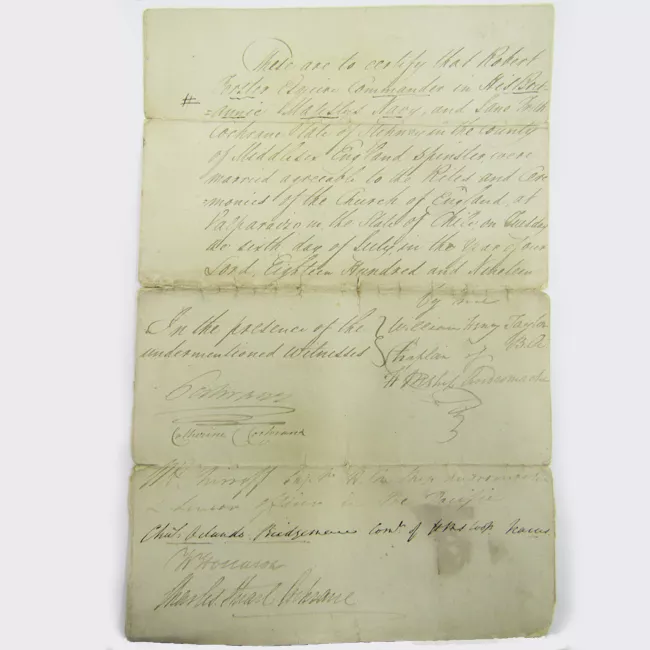 Manuscrito de Lord Thomas Cochrane
