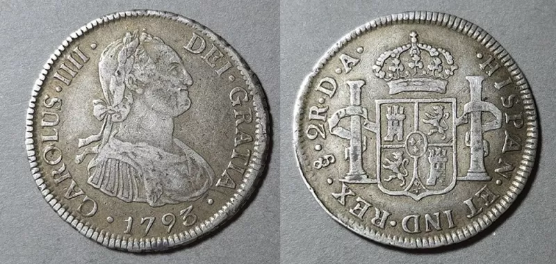 Moneda de 2 Reales (Carlos IV)