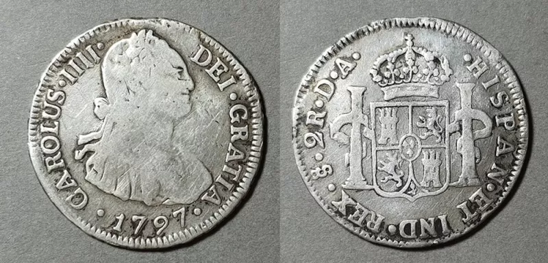 Moneda de 2 Reales (Carlos IV)