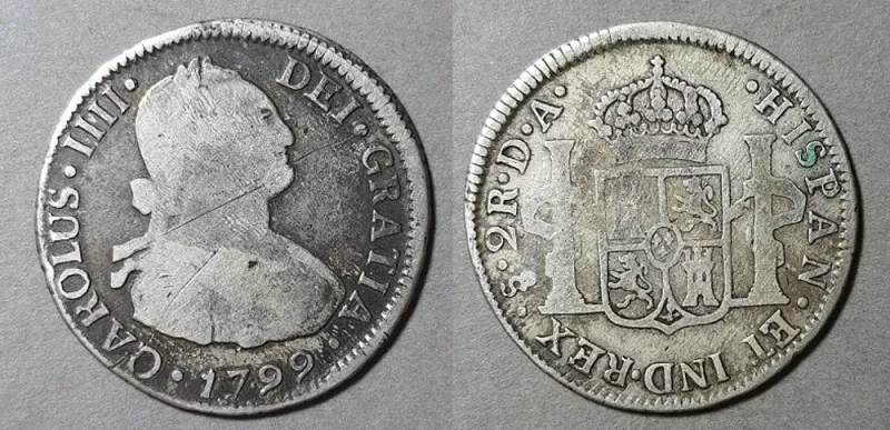 Moneda de 2 Reales (Carlos IV)