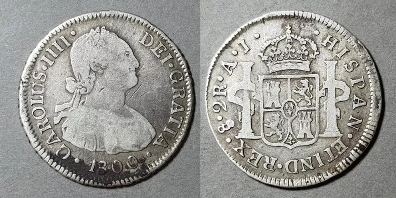 Moneda de 2 Reales (Carlos IV)