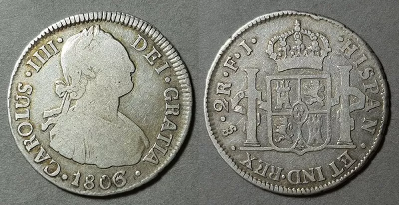 Moneda de 2 Reales (Carlos IV)