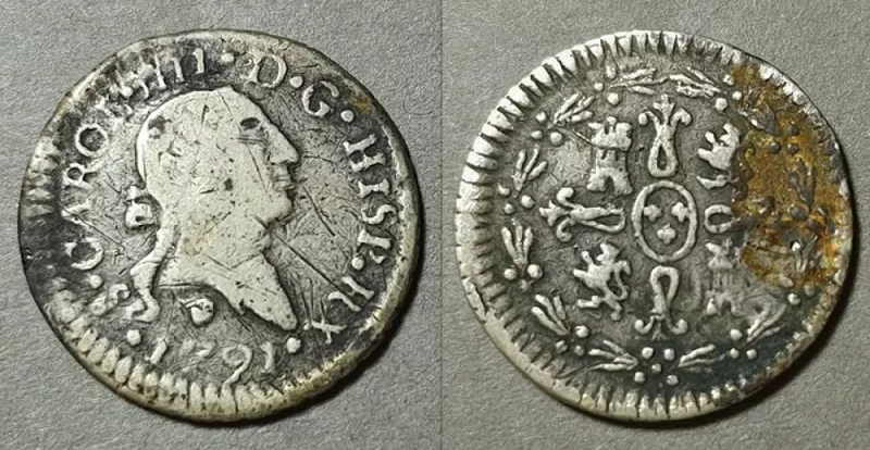 Moneda de 1/4 de Real o cuartillo (Carlos IV)