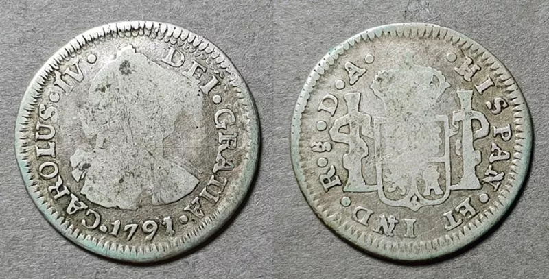 Moneda de 1/2 Real (Carlos IV)