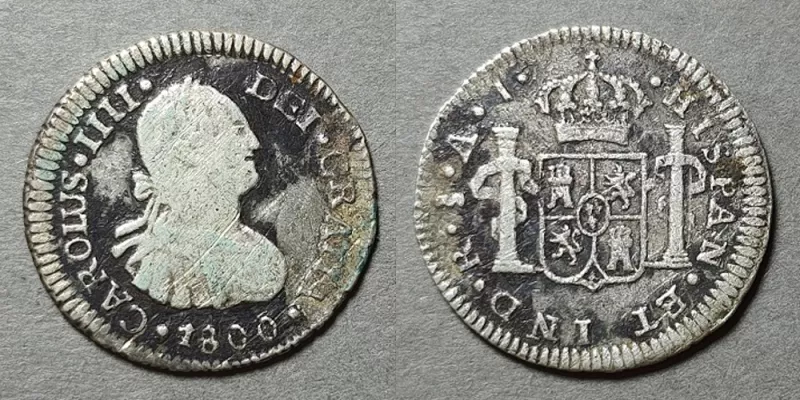 Moneda de 1/2 Real Carlos IV