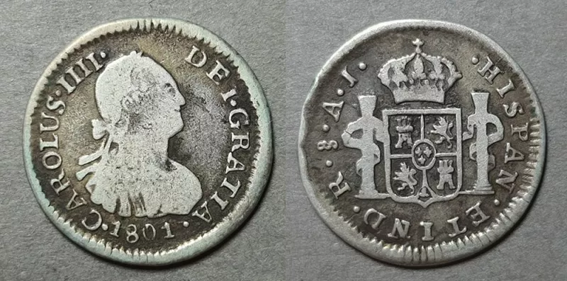Moneda de 1/2 Real (Carlos IV)