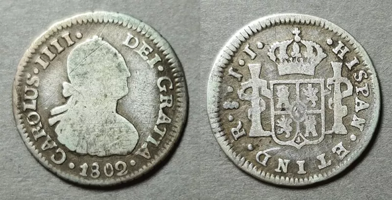 Moneda de 1/2 Real (Carlos IV)