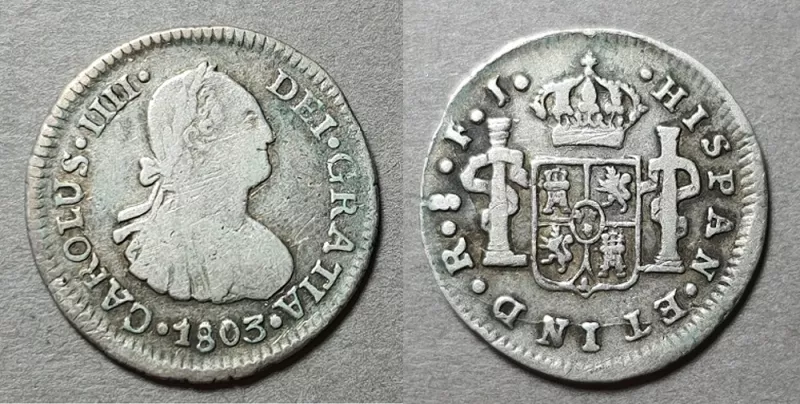 Moneda de 1/2 Real (Carlos IV)