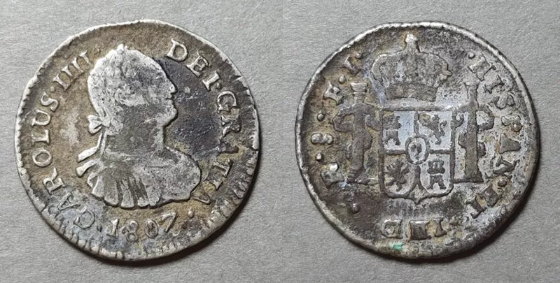 Moneda de 1/2 Real (Carlos IV)