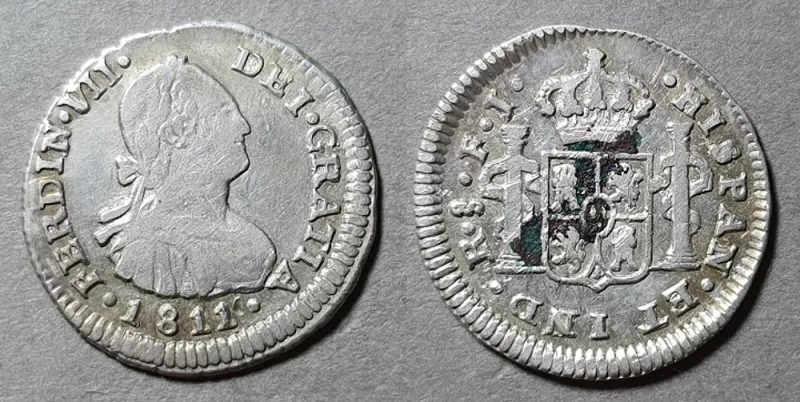 Moneda de 1/2 Real (Fernando VII)