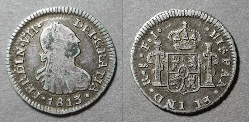 Moneda de 1/2 Real (Fernando VII)