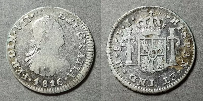 Moneda de 1/2 Real (Fernando VII)