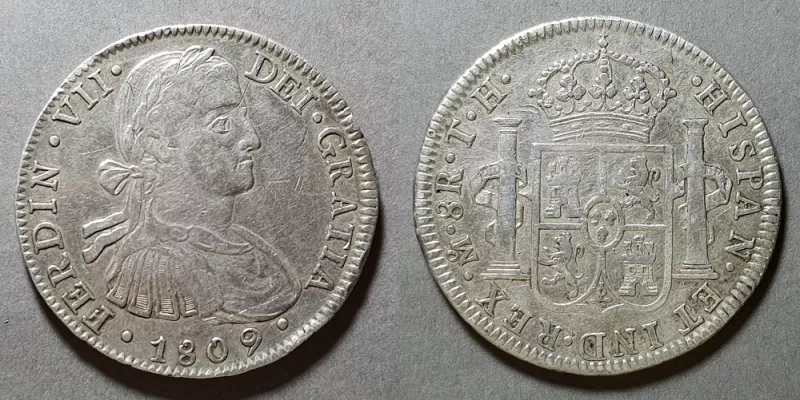 Moneda de 8 Reales (Fernando VII)