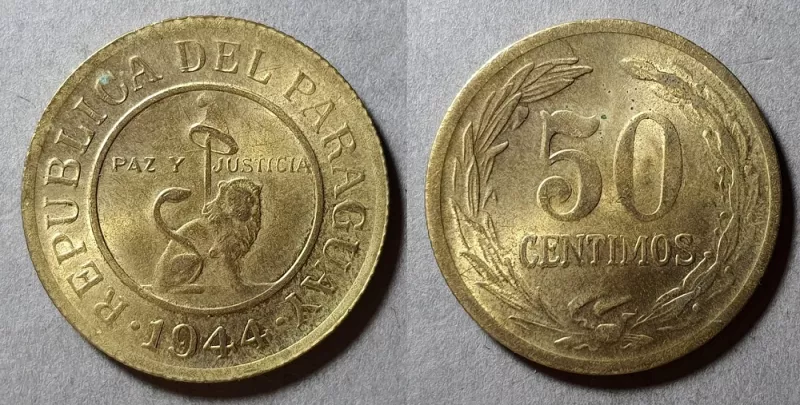 Moneda de 50 céntimos (de Guaraní) República