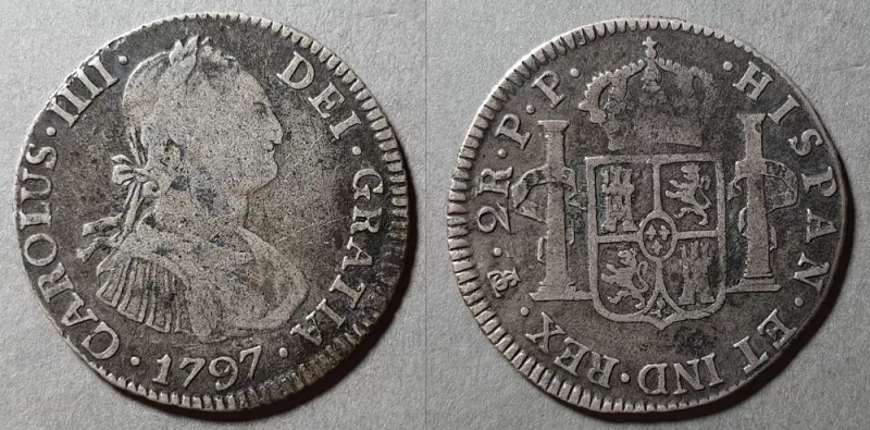 Moneda de 2 Reales (Carlos IV)