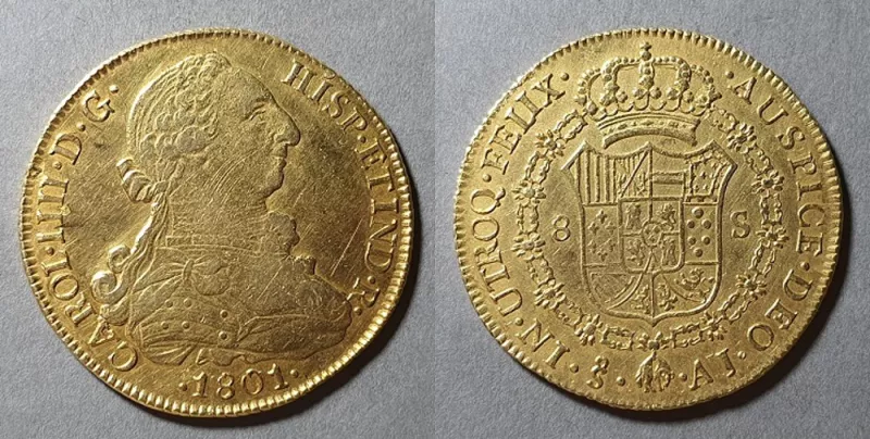 Moneda de 8 Escudos (Carlos IV)