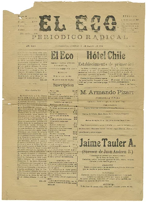 El Eco. Periódico Radical. Combarbalá 1919