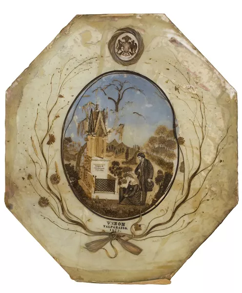 Cuadro de luto conmemorativo a la muerte de Louise de B.