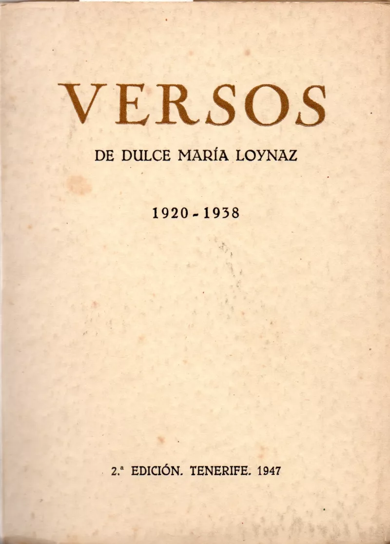 Versos 1920 - 1938
