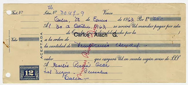 Comprobante de pago n°3047-9 de Moisés Rivera Díaz