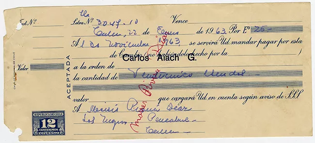 Comprobante de pago n°3047-10 de Moisés Rivera Díaz