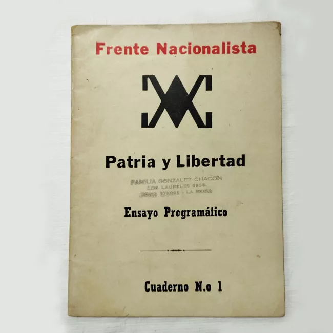 Ensayo programático. Frente Nacionalista Patria y Libertad