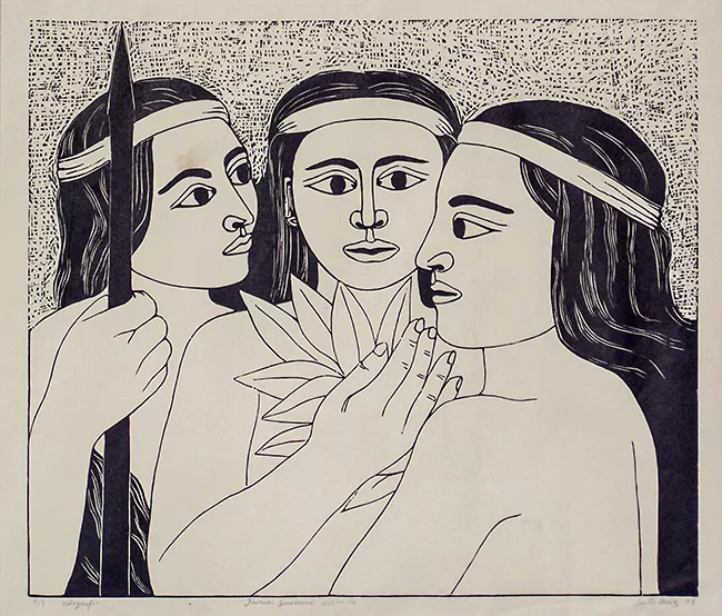 Jóvenes guerreros mapuches
