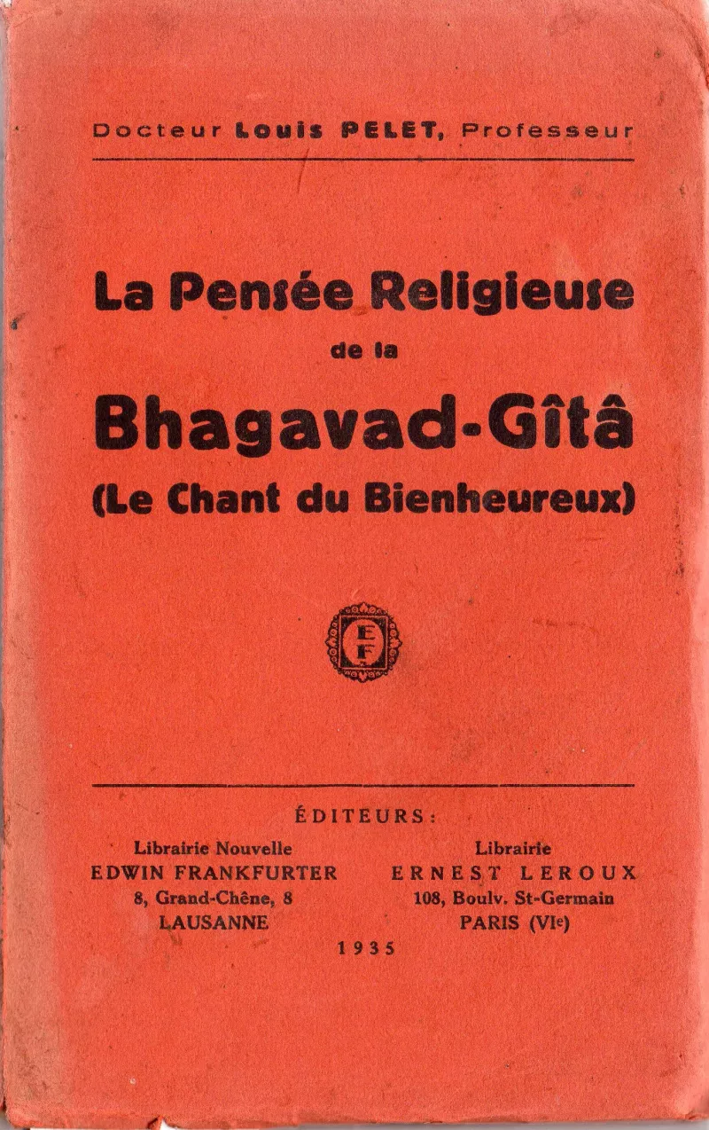 La Pensée de Religieuse de la Bhagavad - Gita
