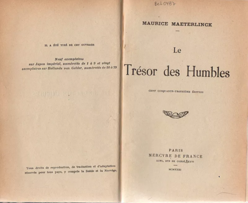 Le Trésor des Humbles