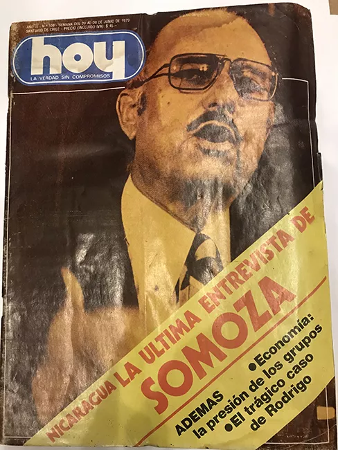 Revista HOY año III n°108. 20 junio-26 junio 1979. Nicaragua la última entrevista de Somoza