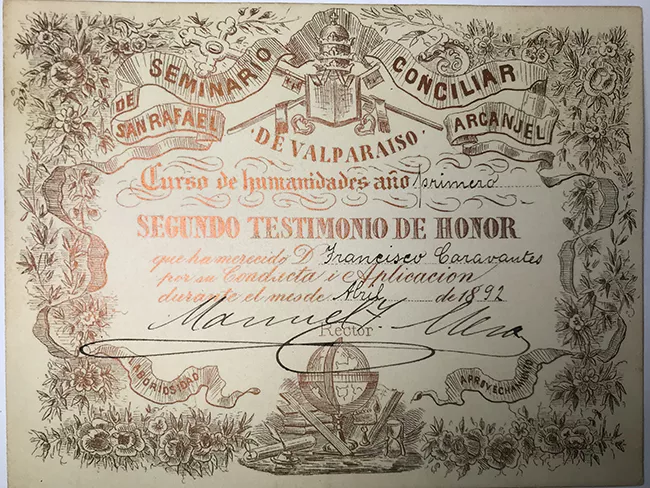 Segundo Testimonio de Honor Francisco Carabantes