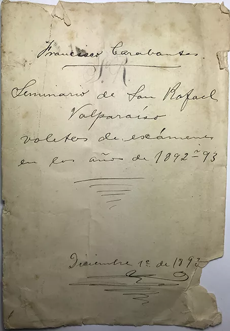 Sobre "voletas de exámenes" Francisco Carabantes