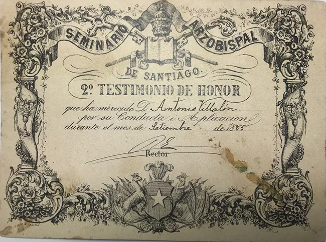 Segundo Testimonio de Honor Antonio Villalón