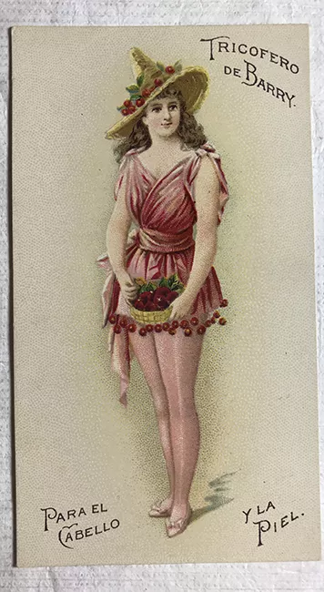 Publicidad de Tricofero de Barry para el cabello y la piel