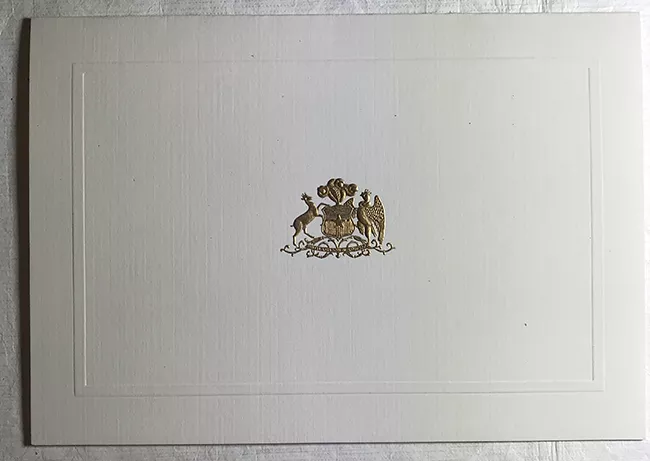 Tarjeta de Navidad del Presidente de la República de Chile de Eduardo Frei Ruiz Tagle y Marta Larraechea