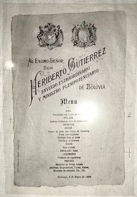 Menú a Heriberto Gutiérrez,enviado de Bolivia.