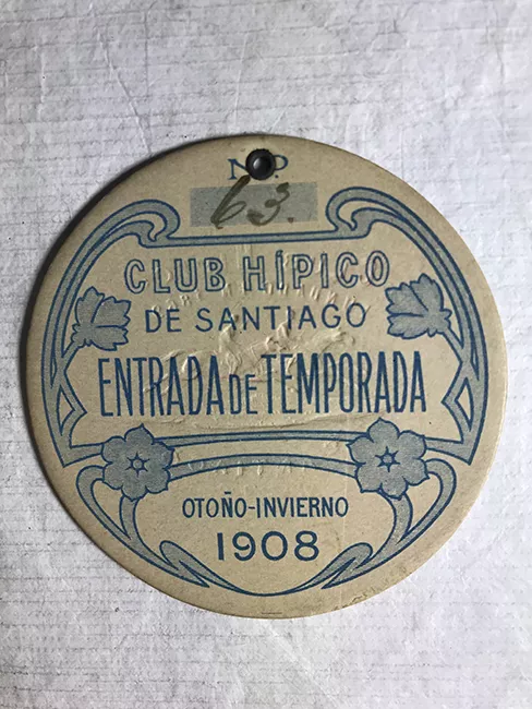 Entrada de temporada del Club Hípico de Santiago N°63