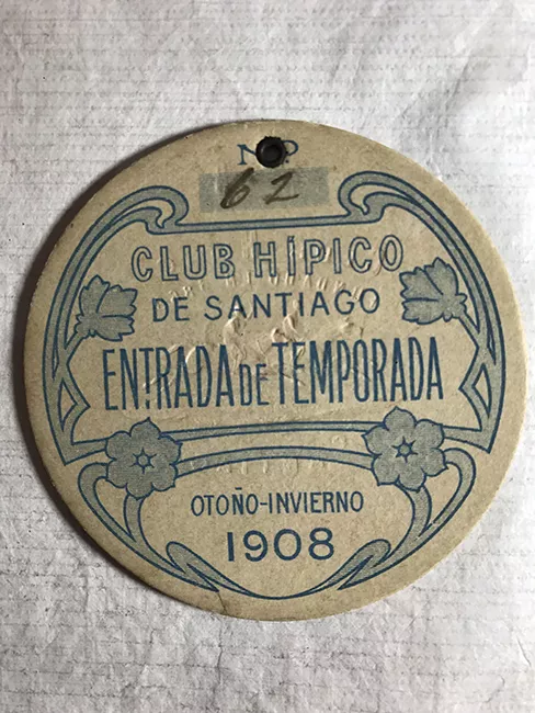 Entrada de temporada del Club Hípico de Santiago N°62