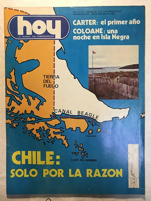 Revista HOY año I n°34 18 enero-24 enero 1978.CHILE: sólo por la razón                 