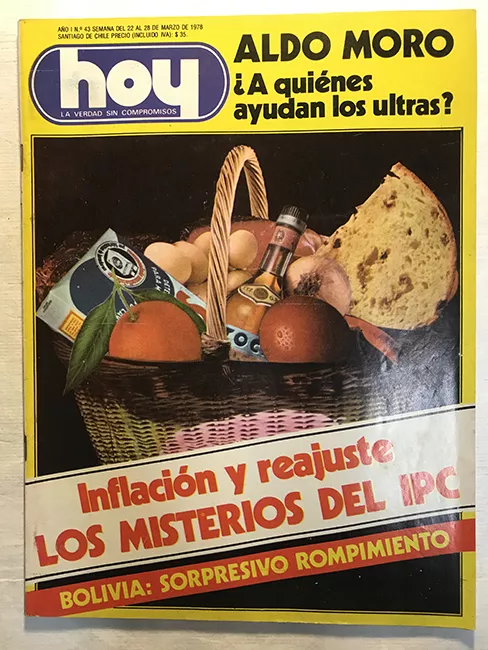 Revista HOY año I n°43. 22 marzo- 28 marzo 1978. Aldo Moro ¿A quiénes ayudan los ultras?