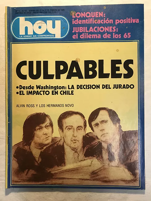 Revista HOY año II n°91. 21 febrero-27 febrero 1979. Lonquen: identificación positiva